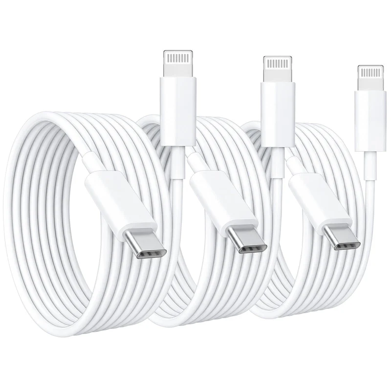 CREHAO iPhone14 13 12 Fast Charger Cable 6ft 3Pack USBC to Lightning